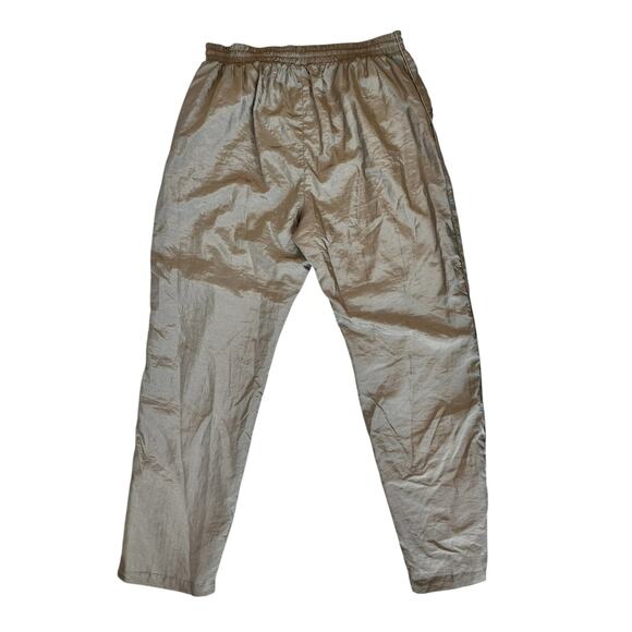 Vtg Womens 90s Workout Set Windbreaker Jacket & Pants Sz M Beige Golden Girl SEE - Picture 14 of 16